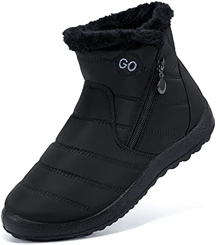 Womens Snow Boots Warm Ankle Booties Waterproof Comfortable Slip On Outdoor Fur Lined Lining Winter Shoes for Women