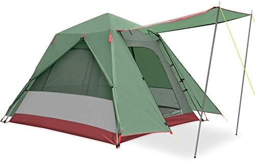 KAZOO Camping Tents 3 Person Waterproof Instant Tents 3 People Cabin Tent Easy Setup with Sun Shade Automatic Aluminum Pole
