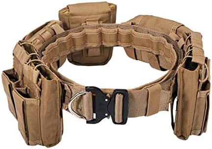 YAKEDA 7 in 1 Tactical Modular Equipmen Duty Belts Law Enforcement Police Security Utility Belt with Pouches