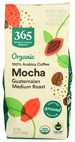 365 by Whole Foods Market, Coffee Flavored Mocha Ground Organic, 12 Ounce