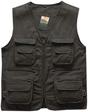 Elonglin Men‘s Photography Fishing Vest Multi-Pocket Waistcoat Jacket Gilet