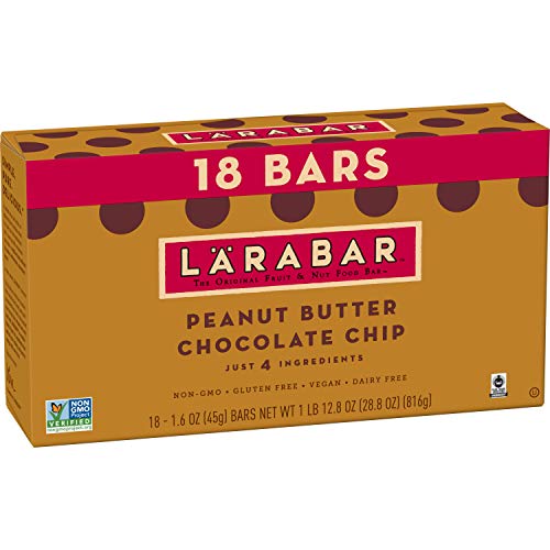Larabar Peanut Butter Chocolate Chip, Gluten Free Fruit & Nut Bar, 18 Ct