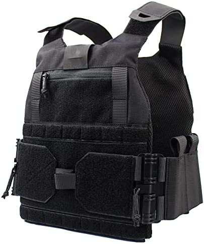 X2TKTACT Tactical Vest with Quick Release Elastic Cummerbund, Combat Vest Lightweight Airsoft Vest