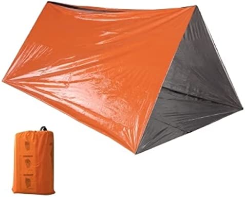 MengK Emergency Tube Tent Survival Orange Shelter Rescue Camping Tent Aluminum Film Sleeping Bag