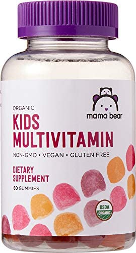 Amazon Brand – Mama Bear Organic Kids Multivitamin, 60 Gummies, 1 Month Supply (Packaging May Vary)