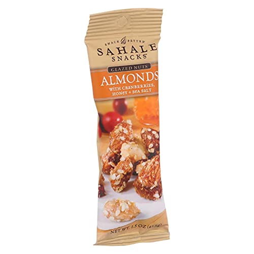 Sahale Snacks Almonds with Cranberries Honey Plus Sea Salt Glazed Nuts, 1.5 Ounce — 9 per case.