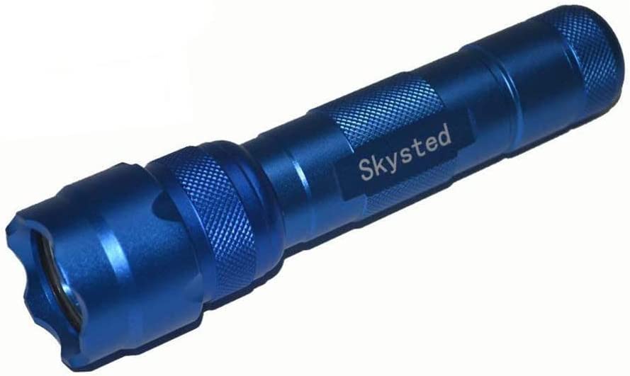 Skysted WF-502B Single Mode 10W L2 LED Bulb 1200 Lumen Mini Portable Tactical Handheld Flashlight Torch Lamp with Clip (Blue)