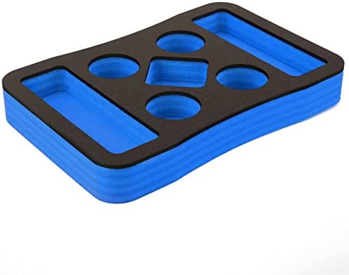 Polar Whale Floating Spa Hot Tub Bar Drink and Food Table Blue and Black Refreshment Tray for Pool or Beach Party Float Lounge Durable Fade Resistant