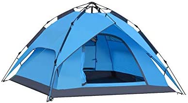 UXZDX CUJUX Outdoor Tents Outdoor Double Camping Fast-Opening Automatic Double-Layer Springs Beach Camping for 3-4 People (Color : A)
