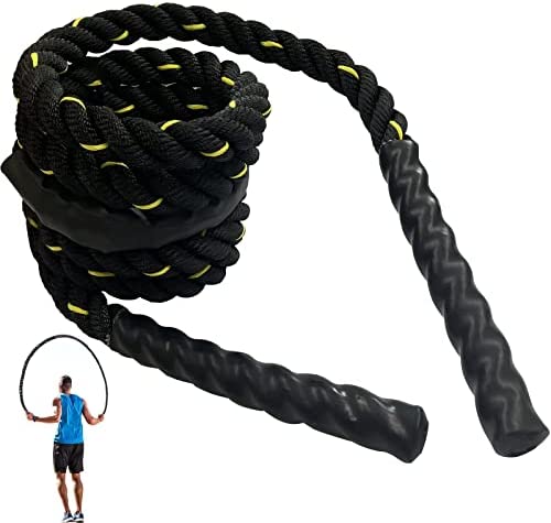 XGQQ 2LB/3LB/5LB Heavy Weighted Jump Ropes for Fitness Adult Skipping Rope Workout Battle Ropes for Men Women Total Body Workouts Power Training Improve Strength Building Muscle