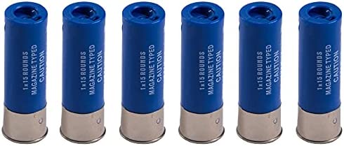 Lancer Tactical G-Force 15 Round 6mm BBS Airsoft Shotgun Polymer Shells for Multi & Single-Shot Airsoft Shotguns Pack of 6 Color Blue