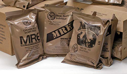 MREs (Meals Ready-to-Eat) Genuine U.S. Military Surplus Assorted Flavor (4-Pack)
