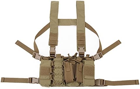 OAREA Tactical Sling Vest Chest Rig Combat Recon Gear Vest with Magazine Pouch for Airsoft Hunting Games