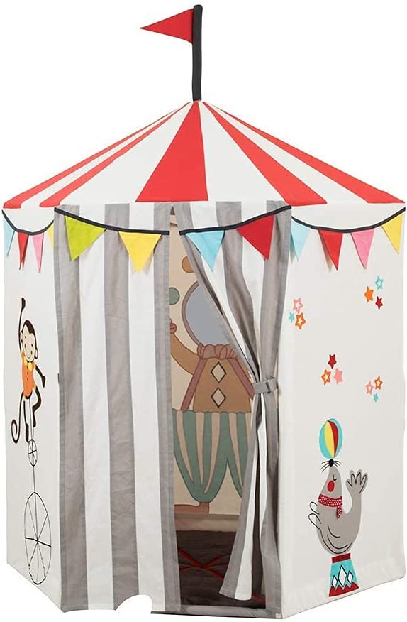 Role Play Kids’ Deluxe Circus Tent Playhouse, Premium Indoor & Outdoor Play Tent, Pretend Play, 100% Cotton Canvas, Plush Juggling Pins Included, Photo Booth Wall, Imagination, Creativity, Ages 3+