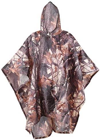 Fashion Women Men Raincoat Portable Outdoor Travel Rainwear Camping Ponchos with Storage Pouch Backpacking Hunting Maple Leaf Multicoloured