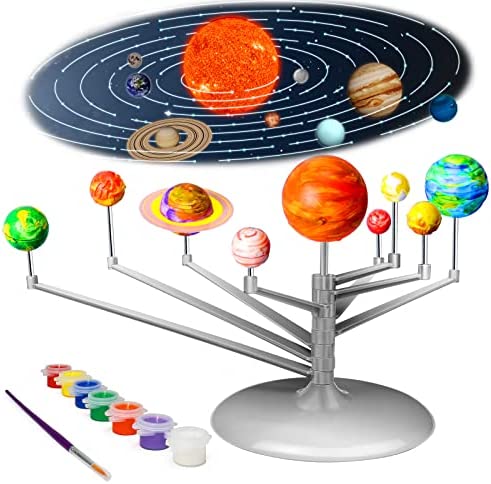 Solar System Model Kids Crafts, Science Kit for Kids, 3D Planets Stem Activities, Educational Toys Painting Kits, School, Birthday Gifts for Boys Girls