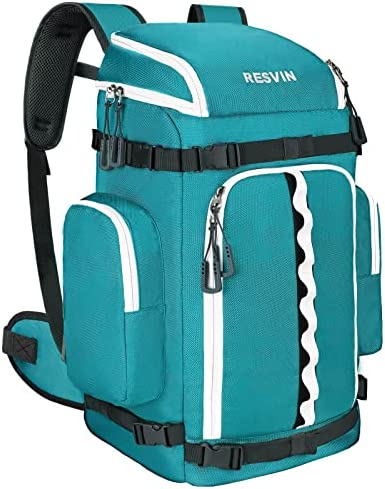 RESVIN Ski Boot Bag, 60L Durable Travel Backpack, 1680D Nylon Waterproof Snowboard Boot Bag, Skiing and Snowboarding Travel Luggage for Helmet, Goggles, Gloves, Outerwear & Accessories