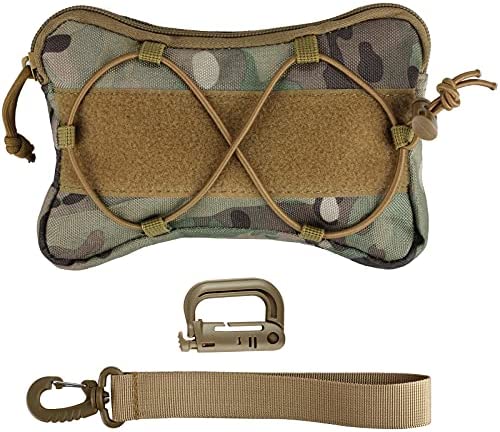 LIVANS Tactical K9 Side Bag, Small Horizontal Molle Pouch for Service Dog Harness Tactical Dog Vest Attachment Saddlebag Bone Shape for K9 Military, Training