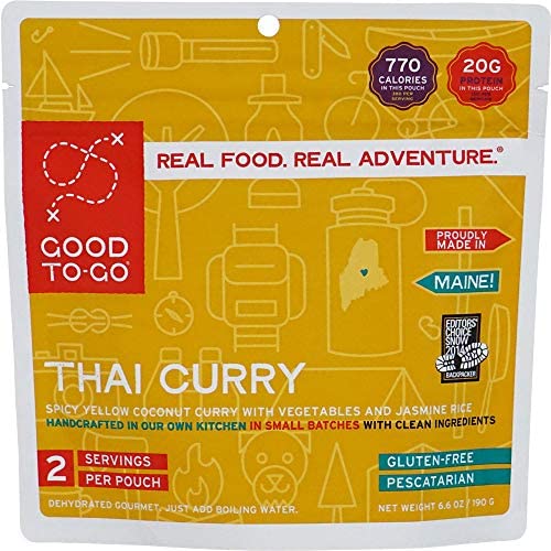 GOOD TO-GO Thai Curry | Dehydrated Backpacking and Camping Food | Lightweight | Easy to Prepare