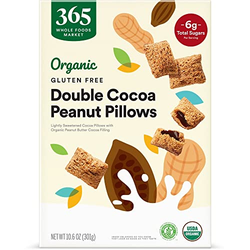 365 By Whole Foods Market, Cereal Pillow Double Cocoa Peanut Organic, 10.6 Ounce