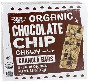 Trader Joe’s Organic Chocolate Chip Chewy Granola Bars 6.8 oz. (Pack of 2 bxes)
