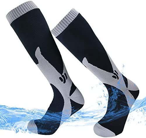 Fullsheild Mens Waterproof Hiking Socks Breathable Outdoor Athletic Hiking Wading Trail Running Skiing Knee High