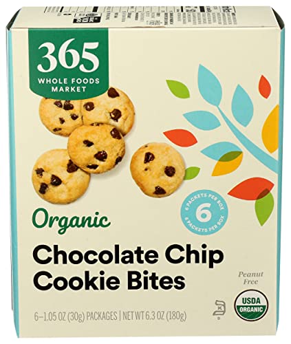 365 by Whole Foods Market, Cookie Chocolate Chip Mini Organic, 1.05 Ounce, 6 Pack