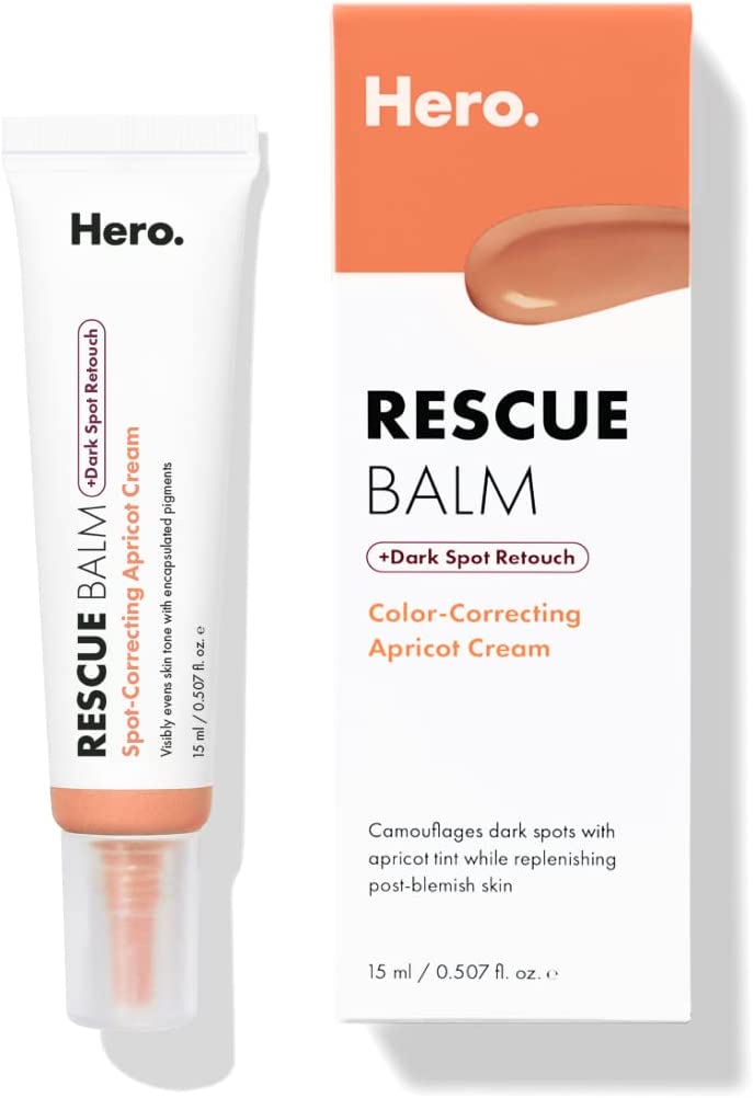 HERO COSMETICS Rescue Balm +Dark Spot Retouch Post-Blemish Recovery Cream from Nourishing and Calming After a Blemish – Corrects Discoloration – Dermatologist Tested and Vegan-Friendly (0.507 fl. oz)