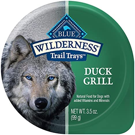 Blue Buffalo Blue Wilderness Trail Trays Duck Grill Wet Dog Food, 3.5 oz., Case of 12, 12 X 3.5 OZ