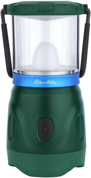 OLIGHT Olantern 360 Lumens LED Rechargeable Camping Lantern, 360-Degree Beam DIY Replaceable LED Ambient Lighting Lantern, Three Colors, for Hurricane, Emergency, Hiking, Power Outage, Home use(Green)