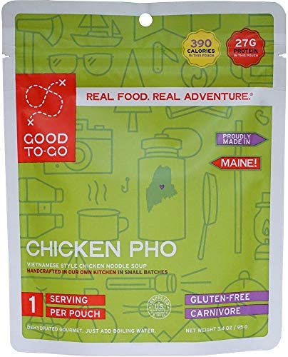 GOOD TO-GO Chicken Pho | Dehydrated Backpacking and Camping Food | Lightweight | Easy to Prepare