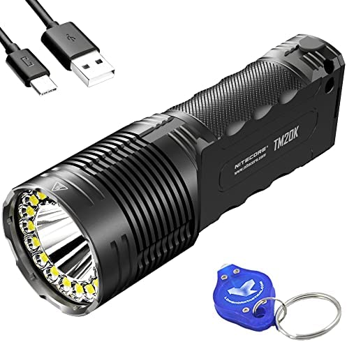 Nitecore TM20K 20,000 Lumen USB-C Rechargeable LED Flashlight with Lumentac Keychain Light