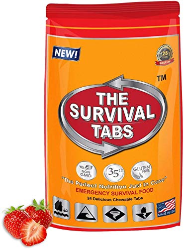 48 hours survival food tablets none-GMO gluten-free 25 years shelf life (strawberry/1 pouch)