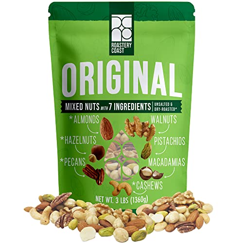 Roastery Coast – Daily Nuts Healthy Mix Bulk | 3 LB Bulk Pouch | Nuts Snack Mix | Deluxe assorted snack | Nut Snacks | Daily Nuts (A. Original Mix)