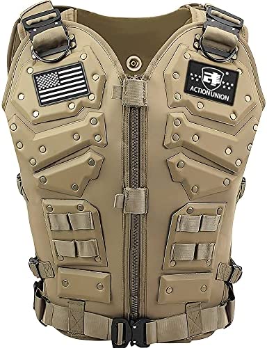ACTIONUNION Tactical Airsoft Vest Adjustable Paintball Vest Cosplay Costume