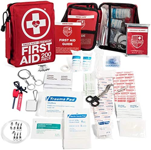 200-Piece Professional First Aid Kit for Home, Car or Work : Plus Emergency Medical Supplies for Camping, Hunting, Outdoor Hiking Survival