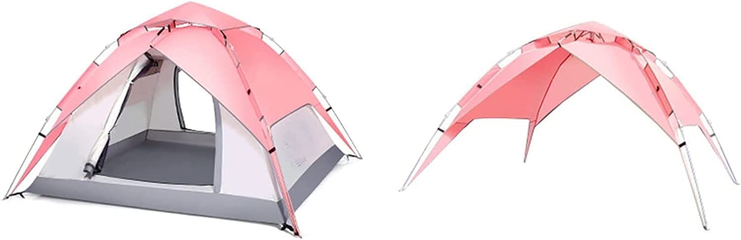 Outdoor Camping Double-Layer Tent Fully Automatic Speed-Opening Camping Tent for 3-4 People, Suitable for Outdoor Picnics, Wild Survival Tourism, Fishing (Color : C)
