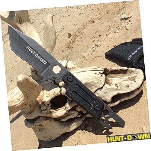 9.5″ Full Tang Survival Fixed Blade Hunting Knife With Fire Starter Multi Tool Hand by Survival Steel