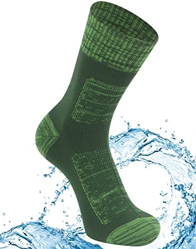 Agdkuvfhd Waterproof Breathable Socks, Unisex Cushioned Outdoor Sports Hiking Wading Trail Runing Skiing Crew Socks