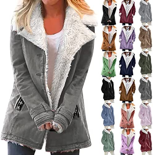 Winter Clothes for Women,2022 Fashion Warm Coats Casual Fuzzy Fleece Sherpa Jackets Hoodies Pullover Plus Size Plush Tops