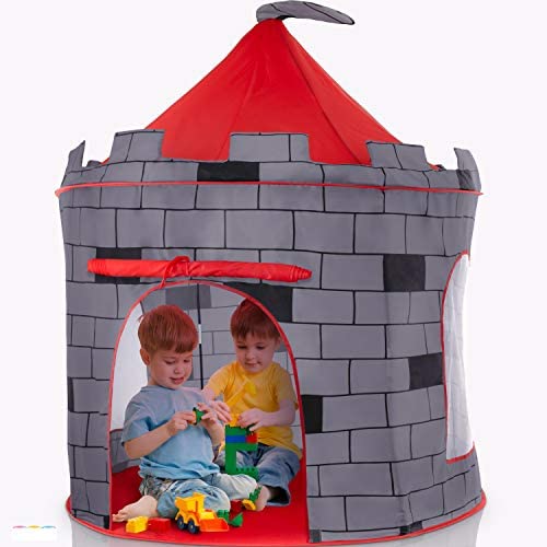 Kids Play Tent Knight Castle – Portable Kids Tent – Kids Pop Up Tent Foldable Into Carrying Bag – Childrens Play Tent For Indoor And Outdoor Use – Kids Playhouse Best Gift For Boys and Girls, Original