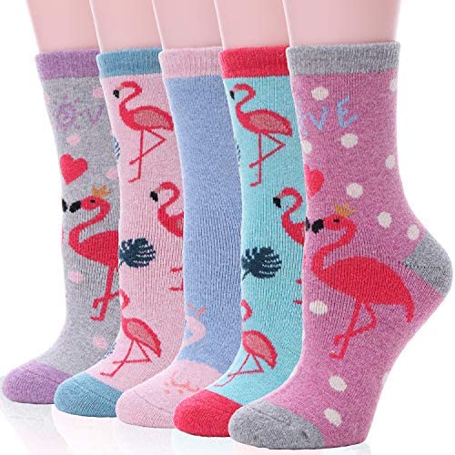 EBMORE Womens Wool Hiking Socks Warm Thick Thermal Winter Boot Cozy Crew Cabin Ladies Work Soft Socks for Cold Weather