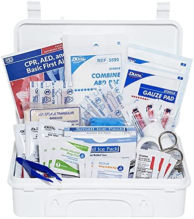 (4 Pack) 25 Person Plastic First Aid Kit OSHA Approved