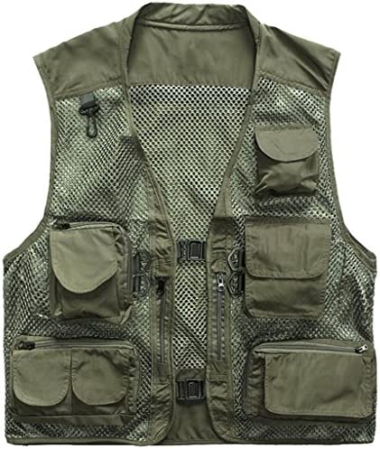 Marsway Outdoor Quick-Dry Fishing Vest Multi Pockets Mesh Vest Fishing Hunting Waistcoat Travel Photography Jackets