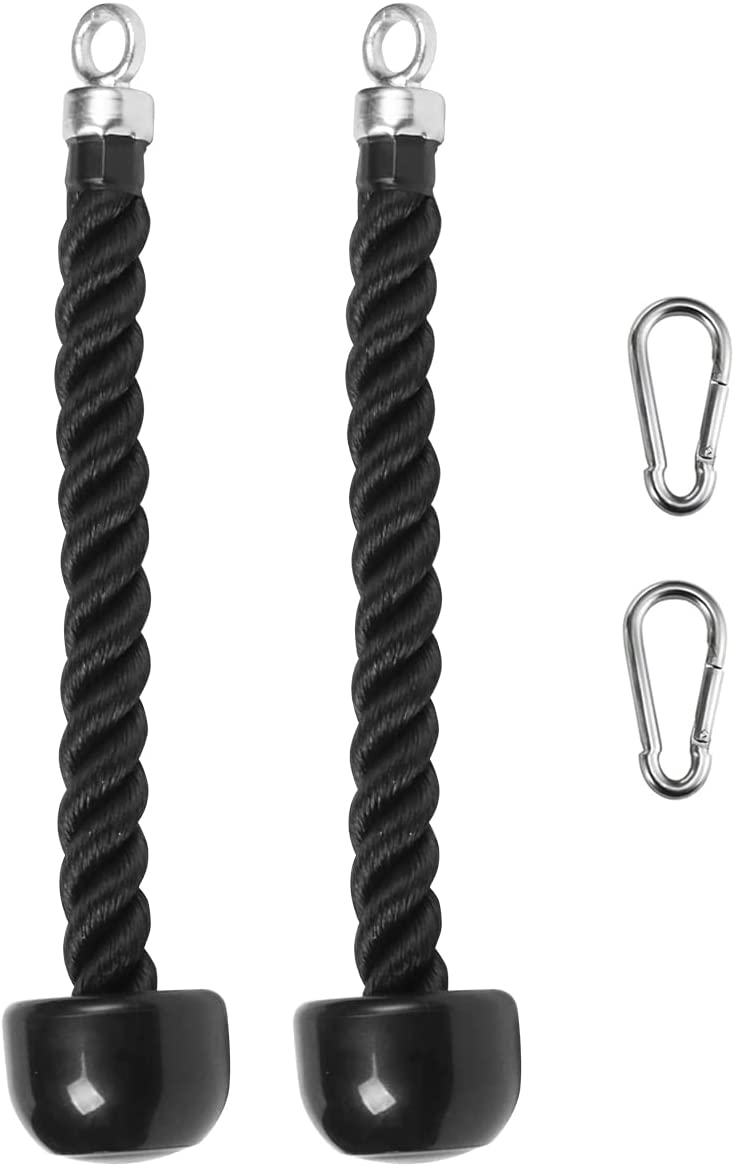 Tricep Rope Pull Down,Heavy Duty Triceps Kit Easy to Grip & Non Slip Cable Attachment Ideal for Home Gym Face Pulls Tricep Push Down Rope System