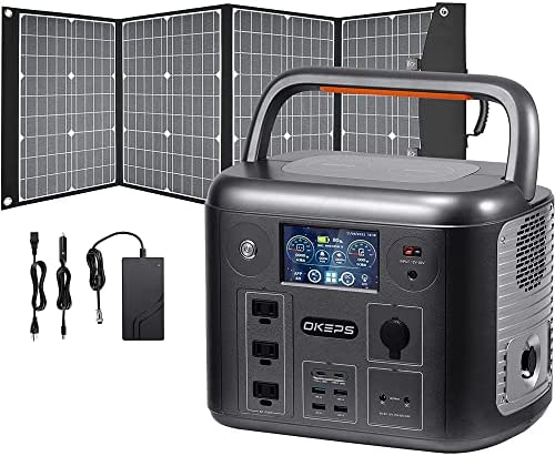 SEHOMY Portable 1500W Power Station with Solar Panel 280W, 1280Wh Solar Generator with 3x110V AC Outlets, Dual Type-C and 4 USB-C Ports, 2 Wireless Charging, for Outdoor Camping, Overlanding