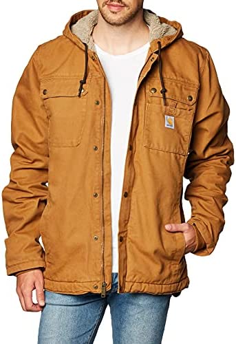 Carhartt Men’s Relaxed Fit Washed Duck Sherpa-Lined Utility Jacket