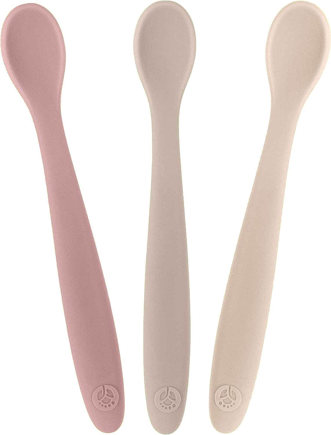 WeeSprout Silicone Baby Spoons – First Stage Feeding Spoons for Infants, Soft-Tip Easy on Gums, Bendable Design Encourages Self-feeding, Ultra-durable & Unbreakable, Dishwasher & Boil-proof, Set of 3