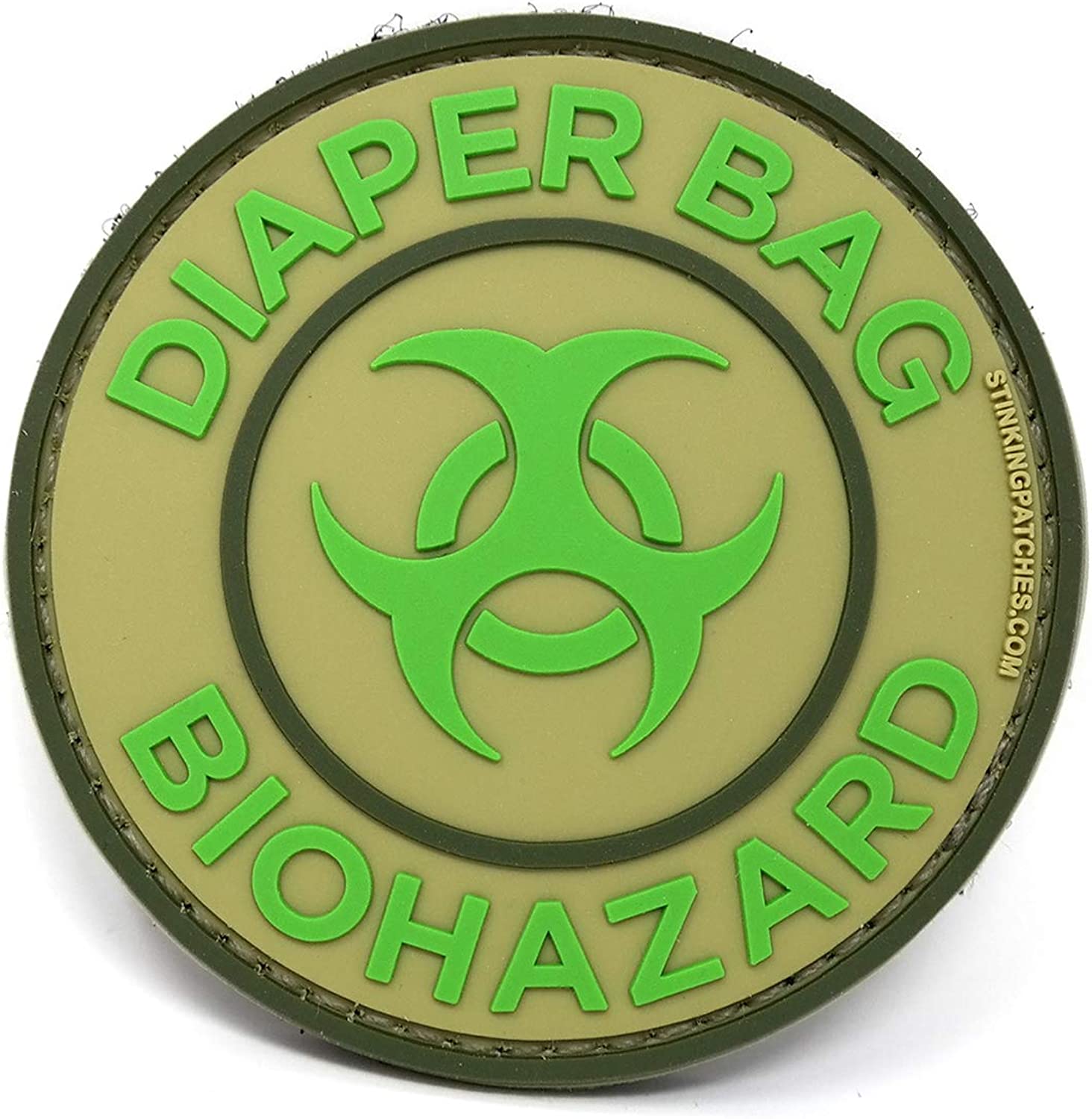 Tactical Diaper Bag Biohazard PVC Tactical Hook and Loop Patch | Funny and Practical