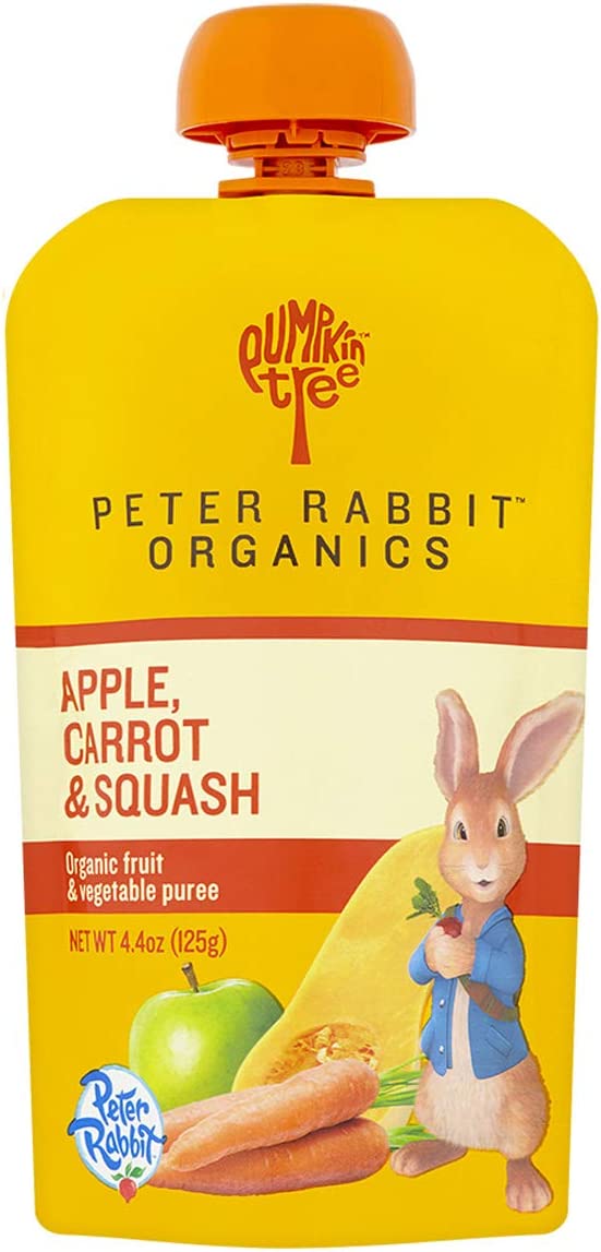 Peter Rabbit Organics Apple, Carrot and Squash Puree, 4.4 Ounce (Pack of 10)